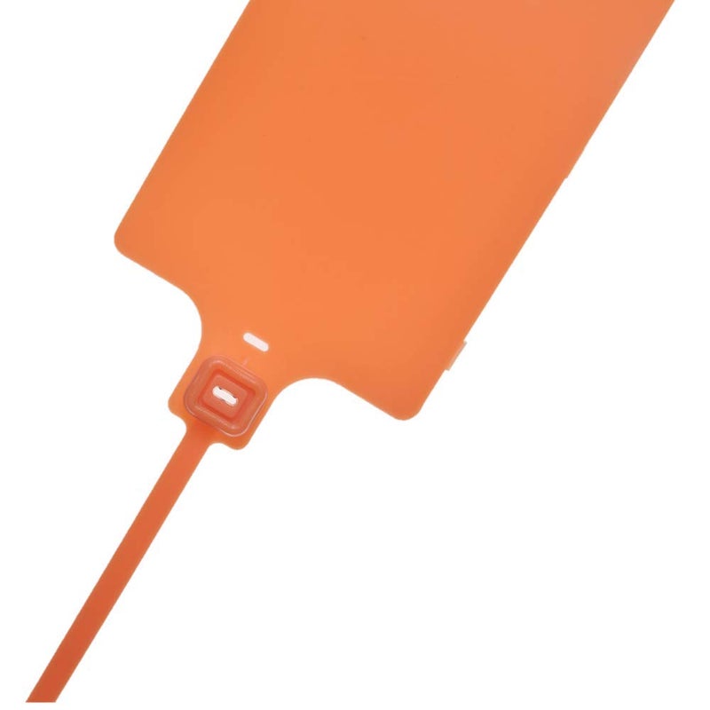 XF-Vel Plastic Seals Shipping Tags Logistics Use Big Sign Tie Large Label Tie  255mm Total Length  Package of 100pcs (Orange) - Image 4